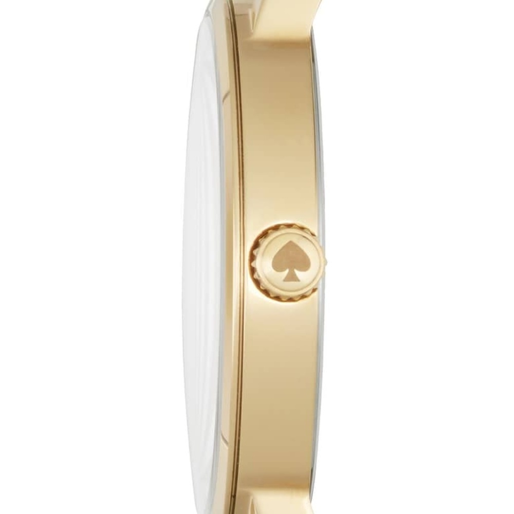 Kate Spade New Metro Leather Strap Watch Champagne at Midnight NWT - Picture 4 of 8